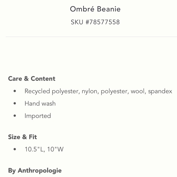 NWT Anthropologie Ombré soft fuzzy beanie in Mint (teal/turquoise) - Picture 2 of 4